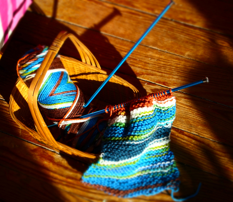 How to Knit: Knitting flat with circular needles 